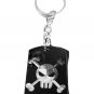 Candy Sugar Skull and Crossbones Logo Symbols - Metal Ring Key Chain Keychain