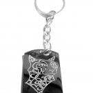 Celtic Cougar Feline Sexy Cat Animal Head Logo - Metal Ring Key Chain Keychain