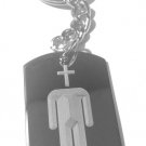 Christian Cross Jesus Christ Person Religion - Metal Ring Key Chain Keychain