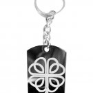 Celtic Clover Lucky Irish Shamrock Logo Symbols - Metal Ring Key Chain Keychain