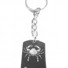 Zodiac Signs Sign Cancer Crab Logo - Metal Ring Key Chain Keychain