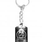 Buddha Sitting on Lotus Leaf Buddhism Religous - Metal Ring Key Chain Keychain