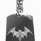 Night Winged Gothic Bat w/ Cross - Metal Ring Key Chain Keychain