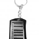 Made in America American USA Bar Code Novelty - Metal Ring Key Chain Keychain