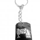 Aztec ART Serpent Snake Logo Symbols - Metal Ring Key Chain Keychain