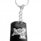 Aztec ART DOG Logo Symbols - Metal Ring Key Chain Keychain