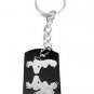 Sexy Devil Angel Stripper Babe Squating Logo - Metal Ring Key Chain Keychain
