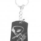 Alien Pointing to Outer Space Extraterrestrial - Metal Ring Key Chain Keychain