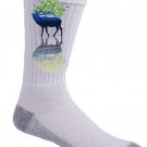 Elk of Nature Animal Artwork Reflection Design - Crew Socks Pair