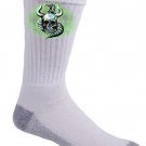 Metallic Dragon w/ Skull & Horns - Crew Socks Pair