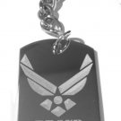 USAF United States Air Force Proud Grandfather - Metal Ring Key Chain Keychain