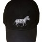 Zebra Animal Running Stripes Cute - Black Adjustable Cap Hat