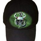 Metallic Dragon w/ Skull & Horns - Black Adjustable Cap Hat