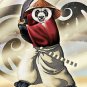 "Panda Warrior" Bear Ninja w/ Sword & Hat - Rectangle Refrigerator Magnet