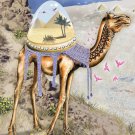 "Mystical Camel" Sahara Desert w/ Egypt Pyramids- Rectangle Refrigerator Magnet