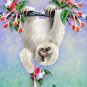Cute Baby Sloth Hanging From Tree - Rectangle Refrigerator Magnet