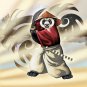 "Panda Warrior" Bear Ninja w/ Sword & Hat - Vinyl Sticker