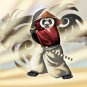 "Panda Warrior" Bear Ninja w/ Sword & Hat - Vinyl Sticker