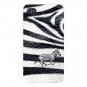 Zebra Skin Pattern Design Running Animal - FITS iPhone 5 5s Plastic Snap On Case