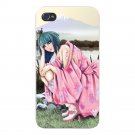 Anime Girl Crouched w/ Boots & Mountain - FITS iPhone 5 5s Plastic Snap On Case