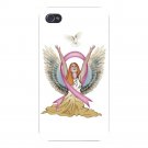 Angel & Dove Breast Cancer Awareness - FITS iPhone 4 4s Plastic Snap On Case