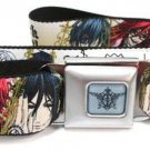 Black Butler Seatbelt Belt - Black Butler Gold w/ Main Characters