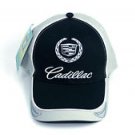 Automotive Seatbelt Belt - Cadillac - Cadillac Light Logo Text Repeating on Blac