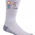 "Zombie Drip" Hospital Zombie w/ Brain IV Tube Funny Humor - Crew Socks Pair