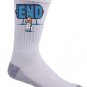 "The End Is Near" Doomsday Man Funny Word Sneak Attack - Crew Socks Pair