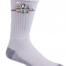 "No Artificial Colorings" Gummy Bears Rolling in Fruit & Panda - Crew Socks Pair