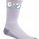 "Muggers" Thug Mug Stealing Teacup's Purse Funny Pun Humor - Crew Socks Pair