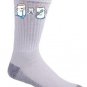 "Muggers" Thug Mug Stealing Teacup's Purse Funny Pun Humor - Crew Socks Pair