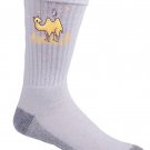 "Desert Air" Rabbit Skateboard Jumping on Camel Humps Funny - Crew Socks Pair