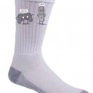 "Controlling" Video Game Controller & TV Remote Arguing Funny - Crew Socks Pair