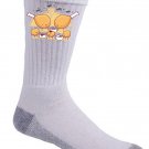 "Chicken Farm" Fried Legs & Nuggets w/ Sauce Funny Humor - Crew Socks Pair