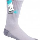 "Aerosoiled" Funny Aerosol Can Spraying Out Back Humor - Crew Socks Pair