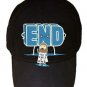 "The End Is Near" Doomsday Man Funny Word Attack - Black Adjustable Cap Hat