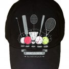"Sport is Cruel" Funny Sport Gang "Get Fat" Humor - Black Adjustable Cap Hat