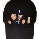 "Nut Cracker" Soldier Doll Kicking Walnuts & Peanuts - Black Adjustable Cap Hat