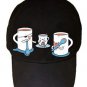 "Muggers" Thug Mug Gang Stealing Teacup's Purse Funny - Black Adjustable Cap Hat