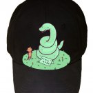 "Free Hugs" Funny Coiled Snake Offering to Mouse - Black Adjustable Cap Hat