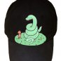 "Free Hugs" Funny Coiled Snake Offering to Mouse - Black Adjustable Cap Hat