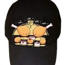 "Chicken Farm" Fried Legs & Nuggets w/ Sauce Funny - Black Adjustable Cap Hat