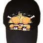 "Chicken Farm" Fried Legs & Nuggets w/ Sauce Funny - Black Adjustable Cap Hat
