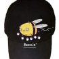 "Buzzin" Funny Bumblebee Bee Drinking Coffee Caffeine - Black Adjustable Cap Hat