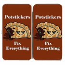Potstickers Fix Everything Food Humor Cartoon - Womens Taiga Hinge Wallet Clutch