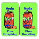 Soda Fixes Everything Food Humor Cartoon - Womens Taiga Hinge Wallet Clutch