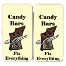Candy Bars Fix Everything Food Humor Cartoon - Womens Taiga Hinge Wallet Clutch