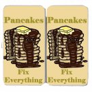 Pancakes Fix Everything Food Humor Cartoon - Womens Taiga Hinge Wallet Clutch
