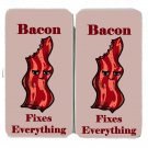 Bacon Fixes Everything Food Humor Cartoon - Womens Taiga Hinge Wallet Clutch